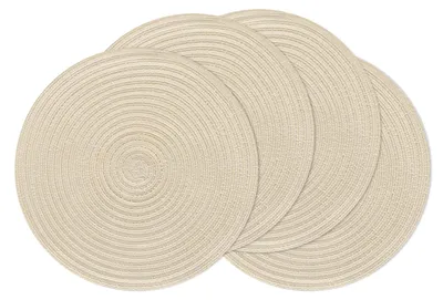 Platzdeckchen geflochten 33 cm Set 4 creme hitzebeständig