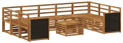 Imagen del producto de vidaXL: Juego de cojines para sofá, madera maciza de acacia