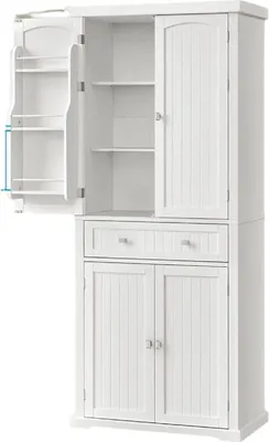 Immagine prodotto di Mobiletto alto da cucina – Credenza – Ripiani interni regolabili – 40 x 76 x 182,1 cm