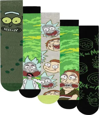 Obrázok produktu pre Rick And Morty - Ponožky pre mužov (5-pack) NS9528 (41 EU - 45 EU) (farebné)