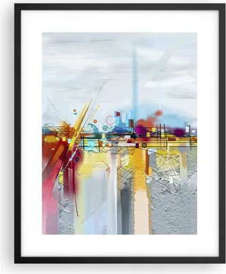 Produktbild von Gerahmtes Poster - Schwarzer Rahmen - Abstraktion modern - 40x50 cm - Wand Bild - Wanddeko - Wandbilder - Kunstposter - Wandposter - Bilderrahmen - Bilder - Kunstdruck - Wandbild - P2BPA40x50-4028