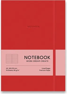 Produktbild von Notizbuch Shkolyaryk Genius - fester Einband A5, liniert, rot