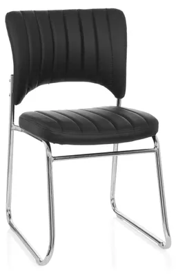 Produktbild von hjh OFFICE Besucherstuhl Konferenzstuhl ohne Armlehnen CASPI V Kunstleder Stuhl bis 110 kg belastbar