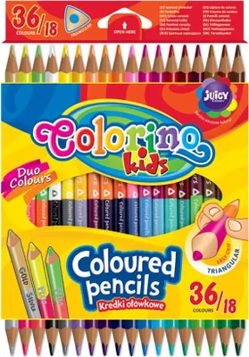 Immagine prodotto di Matite triangolari bifacciali Colorino 18/36 colori