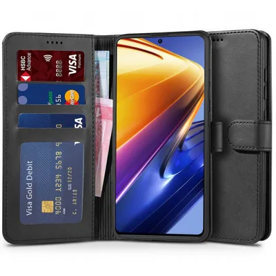 Produktbild von Tech-Protect Hülle mit Kartenfach für Xiaomi Poco F4 5G, Schwarz