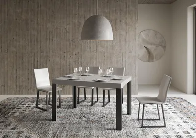 Immagine prodotto di ITAMOBY - Tavolo allungabile 120/204x80 cm Linea cashmere gambe antracite