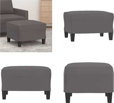 Immagine prodotto di vidaXL Sgabello Grigio 60x50x41 cm in Pelle finta - sgabello - sgabello - sgabello - sgabello - sgabello