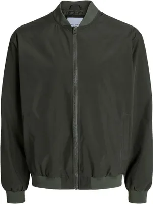 Produktbild von Jack & Jones 12268608_1647_XXL, Bomber, Uni, Erwachsener, Reißverschluss, Polyester, Grün