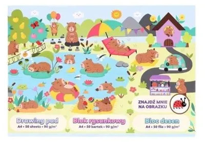 Image de Bloc de dessin A4/50 feuilles 90 g Kapibara - Strigo