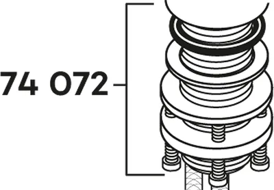 Produktbild von KLUDI 7407200-00 Armaturenbefestigung für Einhebelmischer STEEL 100 / Befestigungssatz