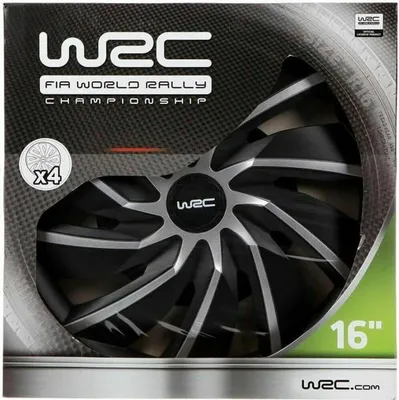 Image de WRC WRC enjoliveurs de roue 16 pouces - argent/noir - 4 pièces