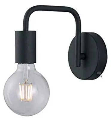 Productafbeelding van WatioWave wandlamp met zwart paneel, E27 fitting