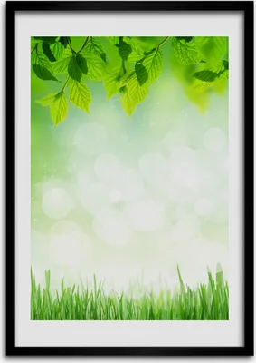 Produktbild von Bild - Bilderrahmen - Foto - 70 cm x 100 cm - MDF - Rahmen - Wandkunst - Blätter und Gras