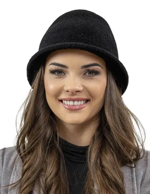 Immagine prodotto di Cappello da donna Vivisence elegante cappello invernale caldo e accogliente copricapo in inverno e autunno caldo cappello a maglia spessa, cappello classico da donna,  eu, nero, taglia unica