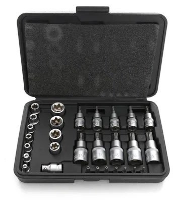 Obrázok produktu pre Sada nástrčných kľúčov a bitov TORX 30ks 10758