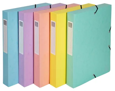 Obrázok produktu pre Exacompta 8x archivačný box kartónový chrbát 40mm kartón Aquarel A4 assorted 59560E