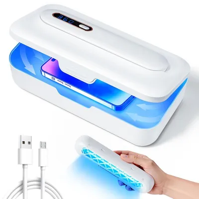 Produktbild von UV Reinigungsbox für Nagelwerkzeug, tragbare UV-LED Reinigungsbox mit 6-Minuten-Timer, automatischer Abschaltung und 1500-mAh-Akku