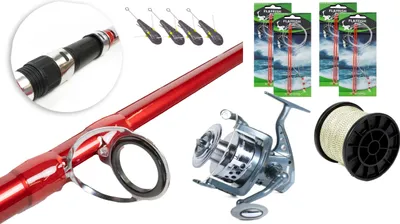 Produktbild von Eurocatch Strandruten-Set Deluxe – 4,20 m – Strandrute – Rolle – geflochtene Angelschnur – Vorfächer – Leine