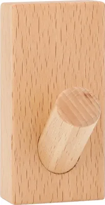Obrázok produktu pre QUVIO Nástenné háčiky - Šatníková skriňa - Holz - Nástenné háčiky - Háčiky na oblečenie - 5 x 4 x 8 cm - Hellbraun