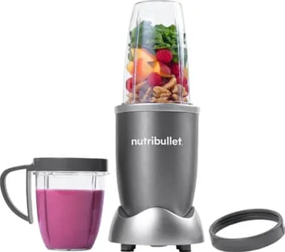 Zdjęcie produktu dla NutriBullet NB606DG, Blender stołowy, 0,7 l, Rozgniatacz do lodu, 600 W, Srebrny