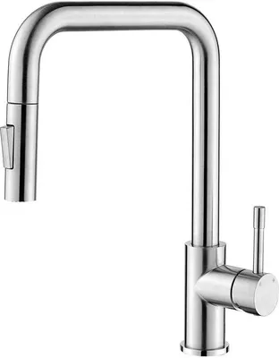 Produktbild von Rohre 360° drehbar, 2 Sprühköpfe, Spülwasserkopf, Küchenarmatur aus Edelstahl