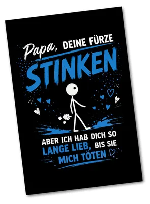 Produktbild von Papa deine Fürze Stinken Spruch Strichmännchen Souvenir Souvenir Magnet für