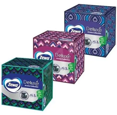 Obrázok produktu pre Papierové vreckovky, 3-vrstvové, 60 ks, ZEWA "Aroma Collection"