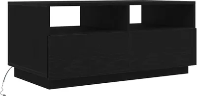 Obrázek produktu pro Konferenční stolek s LED světly Dub černý 90x49x40 cm