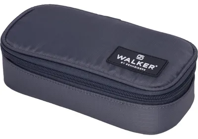 Produktbild von Walker 49113-375, Weiches Federmäppchen, Grau, Einfarbig, Reißverschluss, Pubertät, Uni