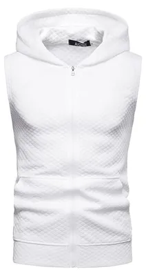 Immagine prodotto di Solidchoice - Canotta sportiva senza maniche da uomo, colore bianco