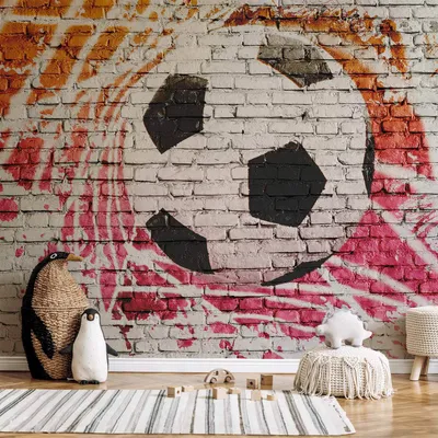 Produktbild von Selbstklebende Folie Fototapete - Street football 98x70 cm Für Kinder 10110902-4