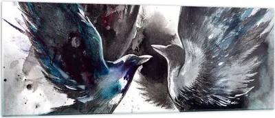 Produktbild von Bilder auf glas - Vogel Natur Feder - 140x50cm - Glasbilder - Wandbilder - Kunstdruck - zum Aufhängen bereit - Wanddekoration aus Glas - Glas Bilder - Wandbild auf Glas - Einteilig - GAB140x50-3761
