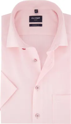 Produktbild von OLYMP modern fit overhemd, korte mouw, structuur, roze