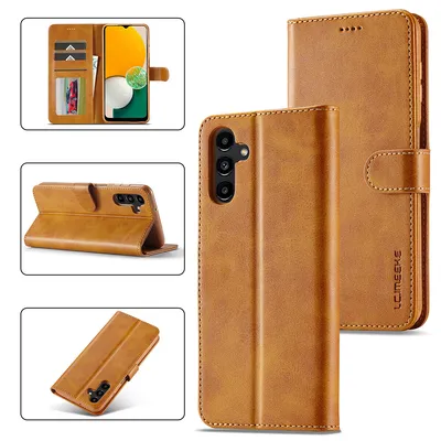 Obrázek produktu pro Pouzdro pro Samsung Galaxy A13 5G, kožené flipové pouzdro s magnetickým uzávěrem a stojánkem, ochranné pouzdro Žluť