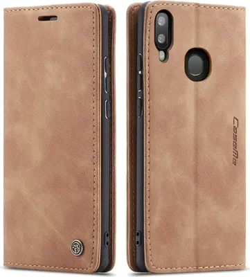 Produktbild von Galaxy A40 Hülle, LaimTop Retro Kunstledertasche TPU Innere, Kartenfächer, Magnetverschluss, Klapphülle mit Standfunktion Schutzhülle für Samsung Galaxy A40 Braun