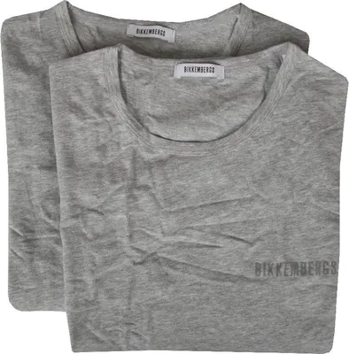 Immagine prodotto di Confezione 2 t-shirt uomo maglietta manica corta girocollo bipack BIKKEMBERGS articolo B41308T48, L, Cotone 94%,Spandex 6%