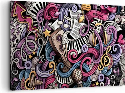 Produktbild von Bild auf Leinwand - Leinwandbild - Graffiti modern - 100x70cm - Wand Bild - Wanddeko - Wandbilder - Leinwanddruck - Bilder - Kunstdruck - Wanddekoration - Leinwand bilder - Wandkunst - AA100x70-4015