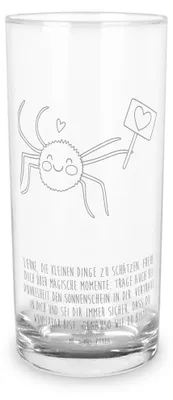 Produktbild von Mr. & Mrs. Panda Tumbler Spinne Agathe Motivation 200 ml - Transparent - Geschenk, Liebe, Trinkglas, Wasserglas, Glück, Cocktailglas, Dankeschön, Vertrauen, Longdrinkglas