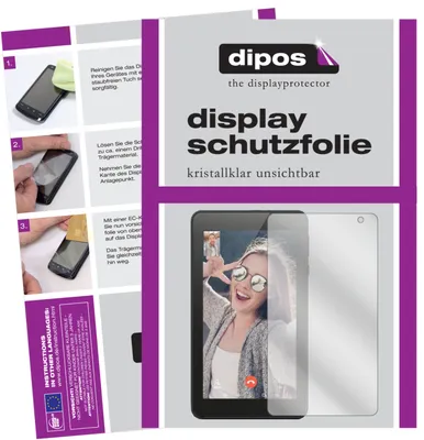 Produktbild von 2x Schutzfolie für Vankyo MatrixPad Z1 7 Zoll klar Displayschutzfolie Folie Display Schutz dipos
