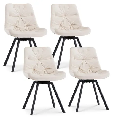 Image de Chaise pivotante pour salle à manger - Ensemble de chaises - Chaise de bureau - Fauteuil de salon - Chaise de cuisine
