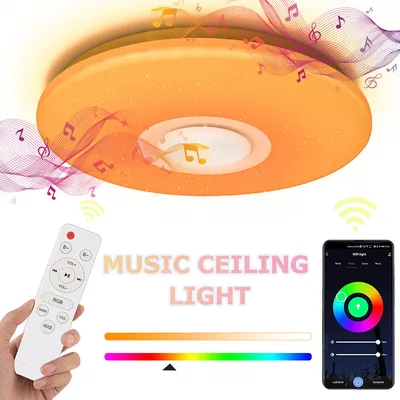 Obrázok produktu pre Jiubiaz 36W LED stropné svietidlo Stropné svietidlo Obývacia izba Svetlo Bluetooth Hudba