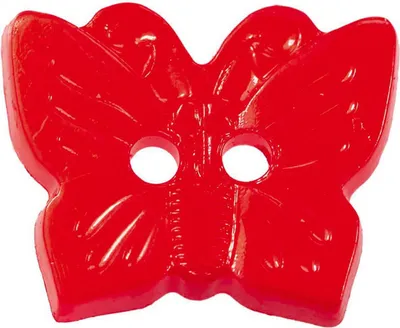 Produktbild von 10 Kinderknöpfe Schmetterling, 16 x 13 mm, rot