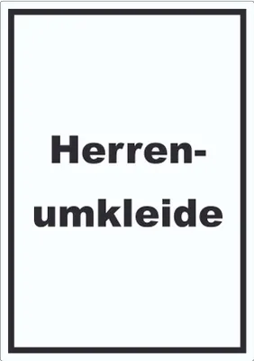 Produktbild von Herrenumkleide Aufkleber mit Text hochkant A0 (841x1189mm)