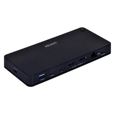 Zdjęcie produktu dla UNITEK D1079A, Przewodowa, USB4, 100 W, 3,5 mm, 10,100,1000 Mbit/s, Czarny