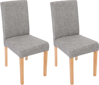 Obrázok produktu pre Jedálenská stolička Litta sivá látka (SET 2 ks) - Svetlo hnedá