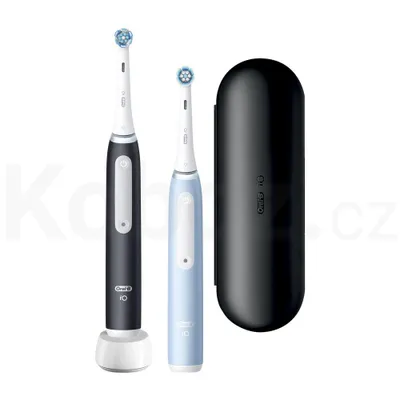 Zdjęcie produktu dla Oral-B | Seria iO3 | Elektryczna szczoteczka do zębów Duo Pack | Akumulatorowa | Dla dorosłych | Liczba główek szczoteczki w zestawie 2 | Liczba trybów szczotkowania zębów 3 | Matowa czerń/lodowoniebi