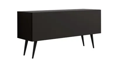 Produktbild von TV-SCHRANK : Mattschwarz, Schwarze Beine, 100 x 52 x 32 cm