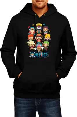Produktbild von Herren Kapuzenpullover Japan Anime Manga One Manga Piece Anime Heroes Chibi Heroes Chibi, Man M / Schwarz