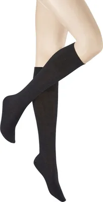 Produktbild von Damen Kniestrümpfe SOFT WOOL Baumwolle anthrazit 39-42