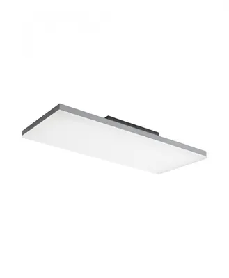 A rectangular LED panel light with a silver frame, shown against a white background.